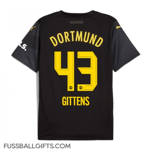 Borussia Dortmund Jamie Bynoe-Gittens #43 Fußballbekleidung Auswärtstrikot 2024-25 Kurzarm